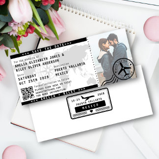 Moderne Enregistrer la date Carte d'embarquement P