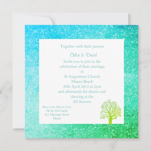 MODERNE ÉPARGNE IMPRIMER INVITATIONS DE MARIAGE VE (Devant)