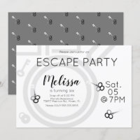 Moderne Escape Room Verjaardagsfeestje Grijze Uitn