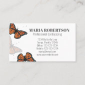 Moderne eslegant chic Butterflies sociale media Visitekaartje (Voorkant)