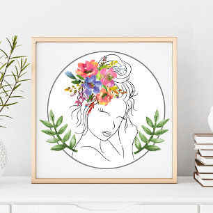 Moderne Estheetische Stylist Spa Elegante Chic Blo Poster