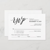 Moderne esthetiek, feest RSVP, Reageer Informatiekaartje (Voorkant / Achterkant)