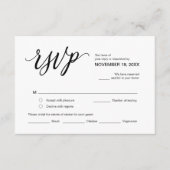 Moderne esthetiek, feest RSVP, Reageer Informatiekaartje (Voorkant)