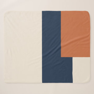 Moderne esthetische abstracte kleurblokdeken sherpa deken