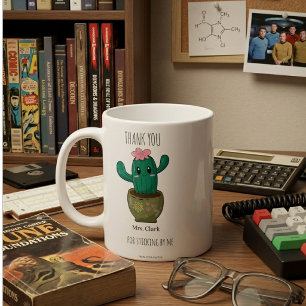 Moderne esthetische cactus minimale leraren cadeau koffiemok