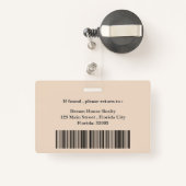 Moderne esthetische makelaar onroerend goed naam badge (Achterkant met intrekbare)