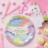 Moderne esthetische pastel lente pensionering part papieren bordje (Feest)