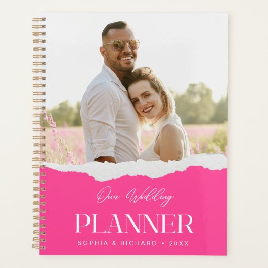 Moderne esthetische script aangepaste foto planner (Voorkant)