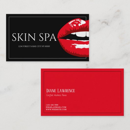 Moderne esthetische verpleegkunde, arts, cosmetisc visitekaartje (Voorkant / Achterkant)