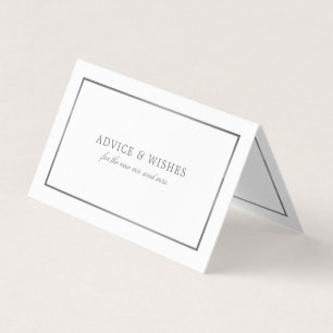 Moderne et élégant, blanc et argent, cartes de con