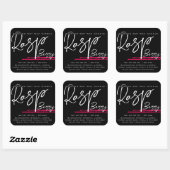 Moderne et élégant bougie Étiquette Plain Black Ra (Feuille)