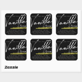 Moderne et élégant bougie Étiquette Plain Black Va (Feuille)