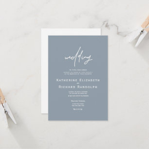 Moderne et élégant Dusty Blue Formal Invitation