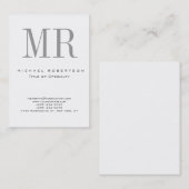 Moderne et élégant Monogramme Carte de visite uniq (Devant / Derrière)