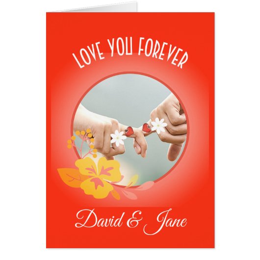 Moderne et élégant Rouge Love Photo Valentines Car (Devant)