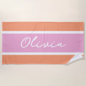 Moderne Et Élégant Serviette De Plage En Grille Ro (Devant)