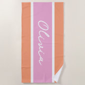 Moderne Et Élégant Serviette De Plage En Grille Ro (Devant)