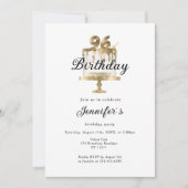 Moderne et élégante 96. Invitation d'anniversaire (Devant)