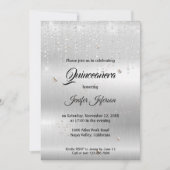Moderne et élégante Quinceanera Invitation (Devant)