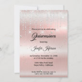 Moderne et élégante Quinceanera Invitation (Devant)