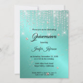 Moderne et élégante Quinceanera Invitation (Devant)