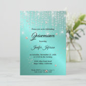 Moderne et élégante Quinceanera Invitation (Debout devant)