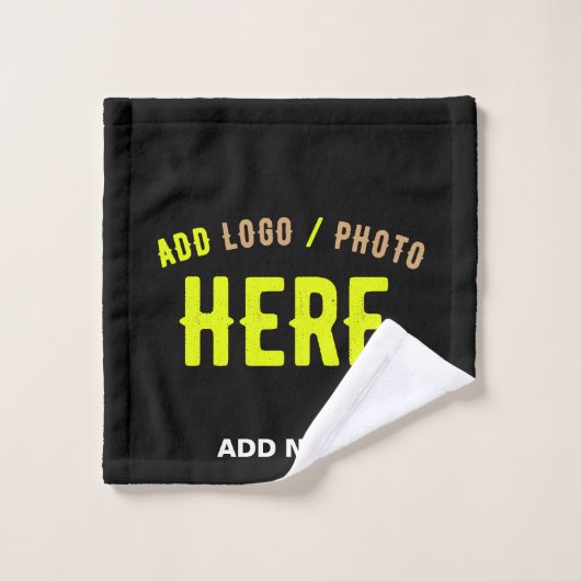 MODERNE ET MODERNE PERSONNALISABLE NOIR VÉRIFIÉ (Gant de toilette)