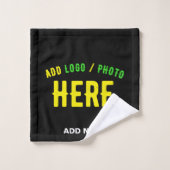 MODERNE ET MODERNE PERSONNALISABLE NOIR VÉRIFIÉ (Gant de toilette)