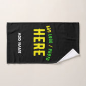 MODERNE ET MODERNE PERSONNALISABLE NOIR VÉRIFIÉ (Serviette à main)