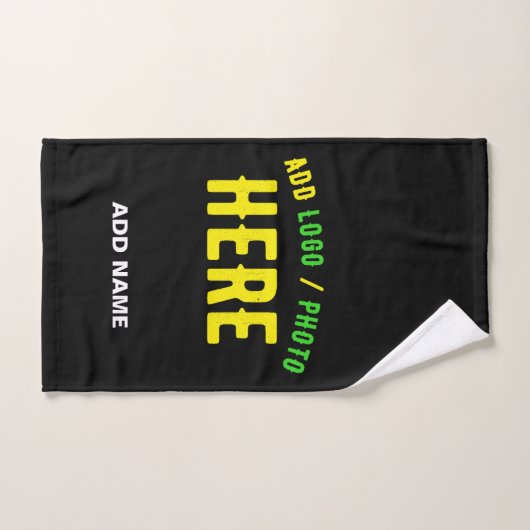 MODERNE ET MODERNE PERSONNALISABLE NOIR VÉRIFIÉ (Serviette à main)