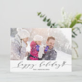 Moderne et simple Carte photo de Joyeux Vacances (Debout devant)