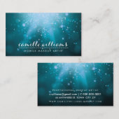 MODERNE ETHERAL BOKEH grillige magische aqua blauw Visitekaartje (Voorkant / Achterkant)