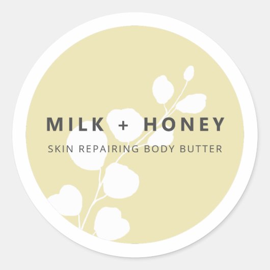 Moderne etiketten met producten van Leaf Beige Moc (Voorkant)