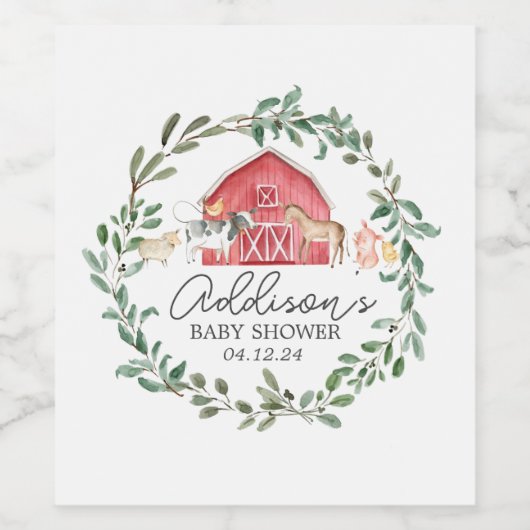 Moderne etikettering Boerderij wijn, Boerderij Eti Wijn Etiket (Enkel label)