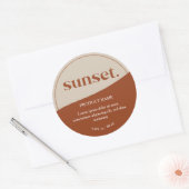 Moderne etikettering van Logo Ronde Sticker (Envelop)