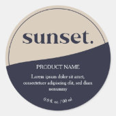 Moderne etikettering van Logo Ronde Sticker (Voorkant)