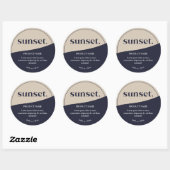 Moderne etikettering van Logo Ronde Sticker (Vel)