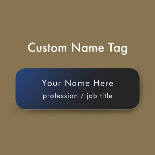 Moderne Étiquette d'Employé Personnalisable avec D