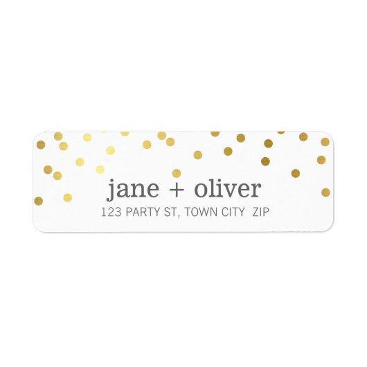 MODERNE ÉTIQUETTE mignon mini confetti taches feui (Devant)