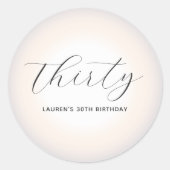 Moderne Étiquette Minimaliste Perle Anniversaire É (Devant)