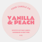 Moderne Étiquette minimaliste tendance bougie (Devant)