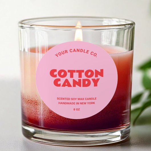 Moderne Étiquette minimaliste tendance bougie