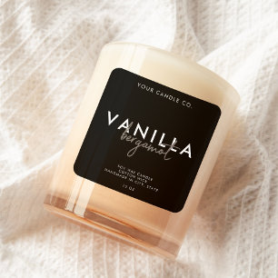 Moderne Étiquette simple bougie