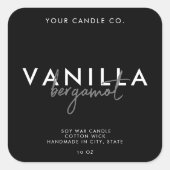 Moderne Étiquette simple bougie (Devant)