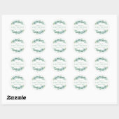 Moderne eucalyptus | BABY SHOWER Ronde Sticker (Vel)