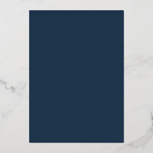 Moderne Eucalyptus Blauw & Echt Goud Bruiloft Folie Uitnodiging (Achterkant)