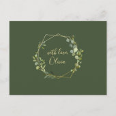Moderne Eucalyptus Bridal Luncheon Invitation Kaar Briefkaart (Achterkant)