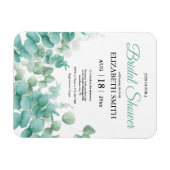 Moderne Eucalyptus Bridal Shower-uitnodiging Magneet (Horizontaal)