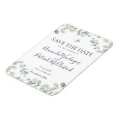 Moderne Eucalyptus Bruiloft Bewaar de datum Magnet Magneet (Linkerzijde)