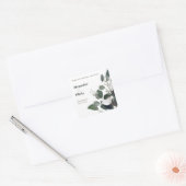 Moderne eucalyptus bruiloft gunst vierkante sticker (Envelop)
